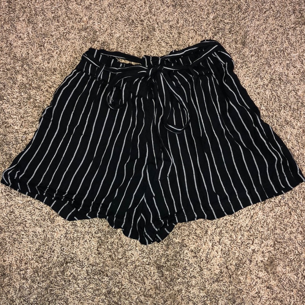 American Eagle Front Tie Striped Shorts